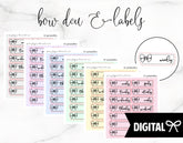 FOIL Bow DCU & Labels PRINTABLE + FREE Cut Lines