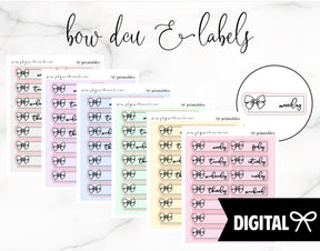 FOIL Bow DCU & Labels PRINTABLE + FREE Cut Lines