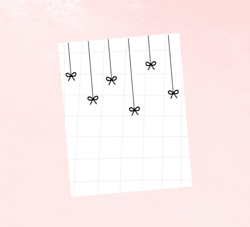 CLEAR Bow Drops Washi Tape // FB Overlay 1.9in Perforated