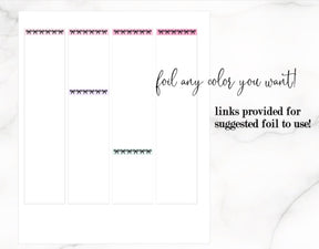 FOIL Bow Headers PRINTABLE (Pastel) + FREE Cut Lines