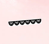 CLEAR Bow Scallop Washi Tape // Header Overlay 6mm Perforated
