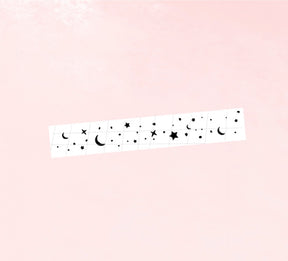 CLEAR Celestial Washi Tape // Header Overlay 6mm Perforated