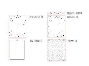 CLEAR Celestial Washi Tape // Header Overlay 6mm Perforated