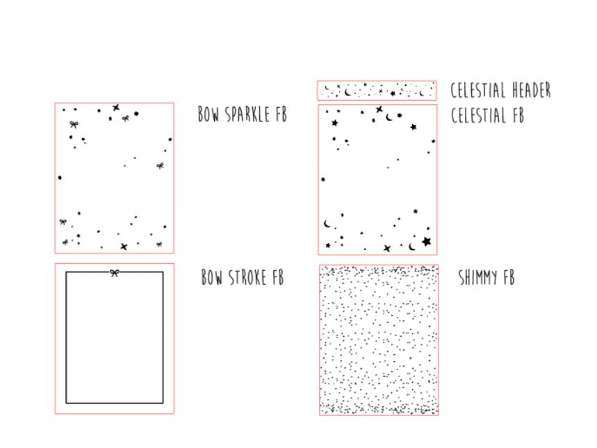 CLEAR Celestial Washi Tape // Header Overlay 6mm Perforated