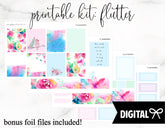 FOIL Flutter Kit PRINTABLE + FREE Cut Lines (Bonus Foil Files Included)