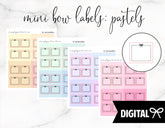 FOIL Mini Bow Labels PRINTABLE (Pastel) + FREE Cut Lines